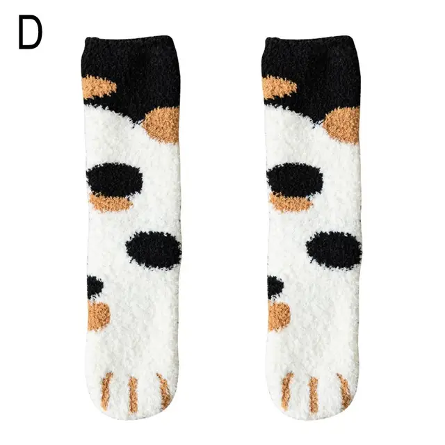 Teplé ponožky | kočičí ponožky, 1 pár - D