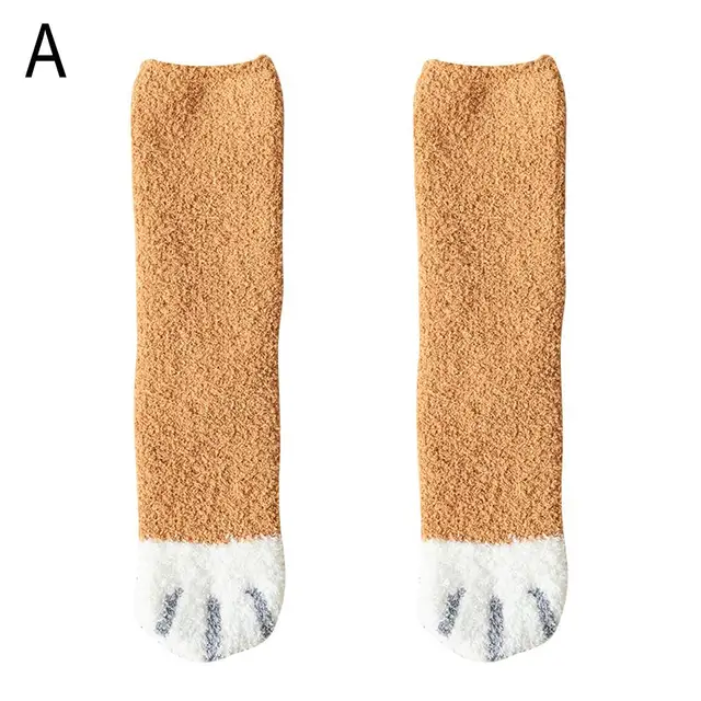 Teplé ponožky | kočičí ponožky, 1 pár - A