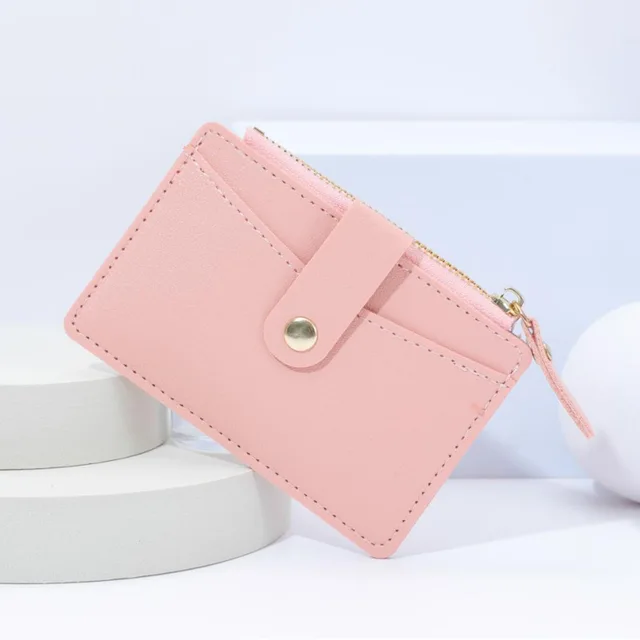 Dámská elegantní peněženka z umělé kůže - růžová01