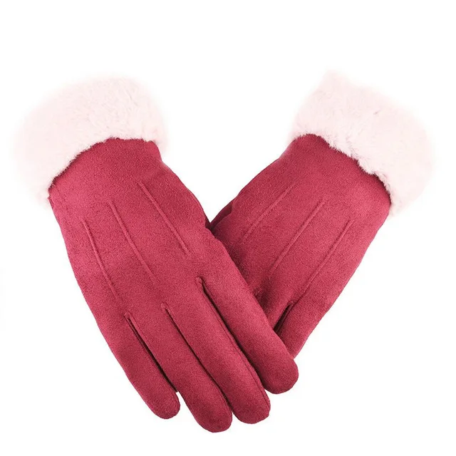 Dámské zimní rukavice | univerzální velikost - Červené