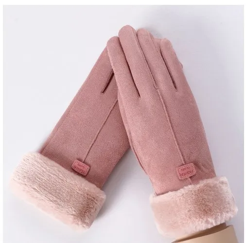 Dámské zimní rukavice | univerzální velikost - růžový