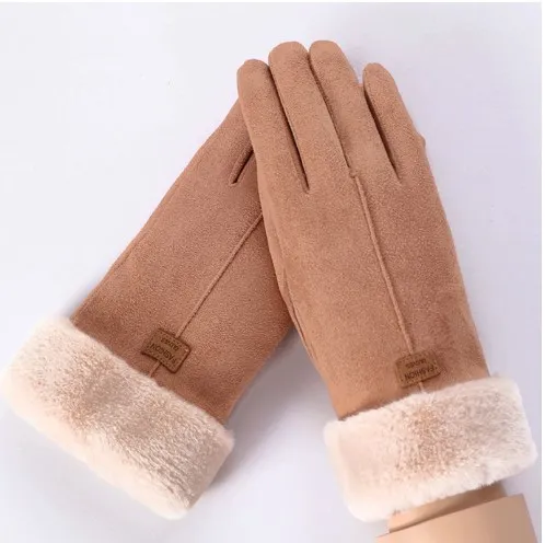Dámské zimní rukavice | univerzální velikost - káva