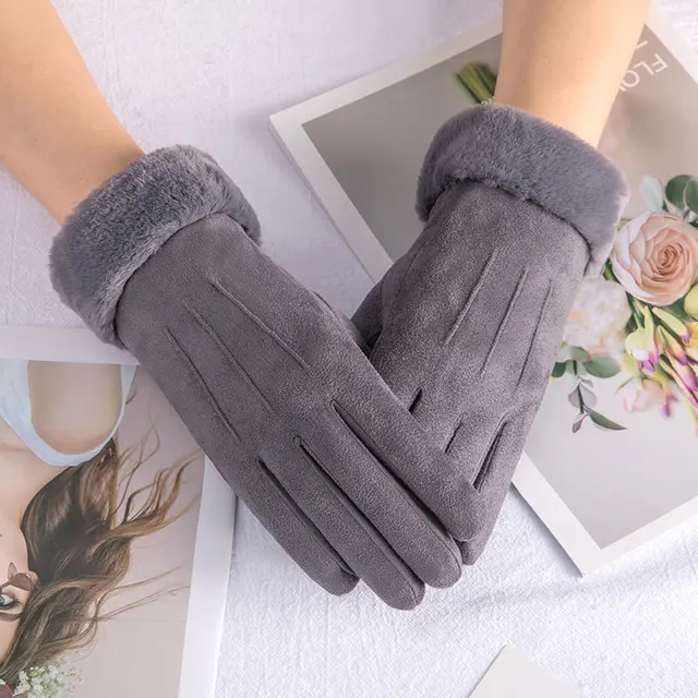 Dámské zimní rukavice | univerzální velikost - Šedá 1