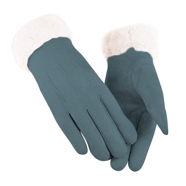 Dámské zimní rukavice | univerzální velikost - Modrá 3