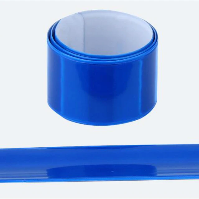 Reflexní pásek na kolo | samoupínací reflexní náramek - modrý