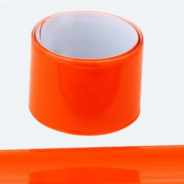 Reflexní pásek na kolo | samoupínací reflexní náramek - oranžový