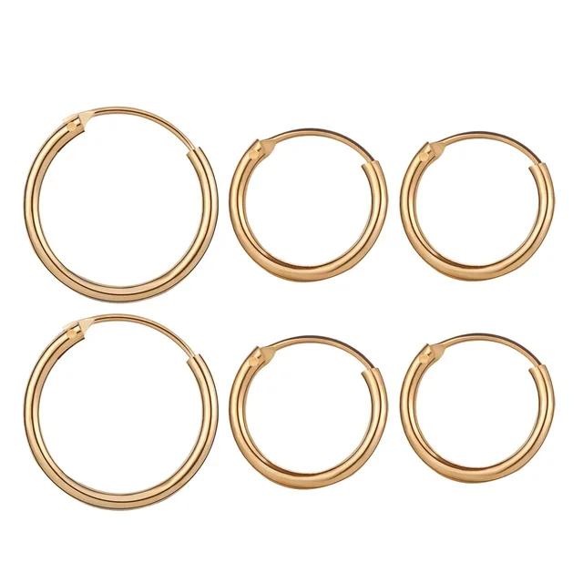 Minimalistické kruhové náušnice - Zlato