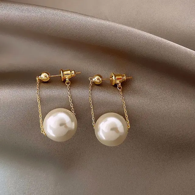 Elegantní náušnice s perlou - 9