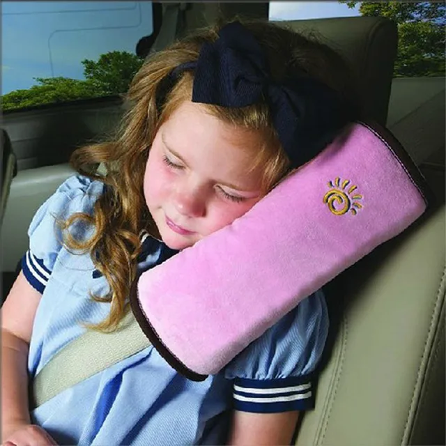 Cestovní polštářek | polštářek na pás do auta - růžový