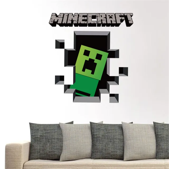 3D Minecraft nálepky na zeď - 3