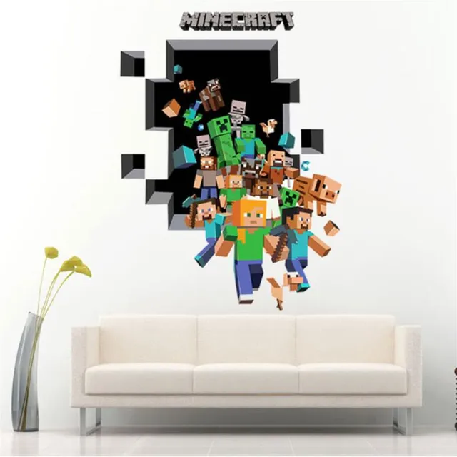 3D Minecraft nálepky na zeď - 4