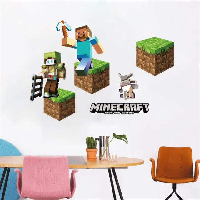 3D Minecraft nálepky na zeď - 5