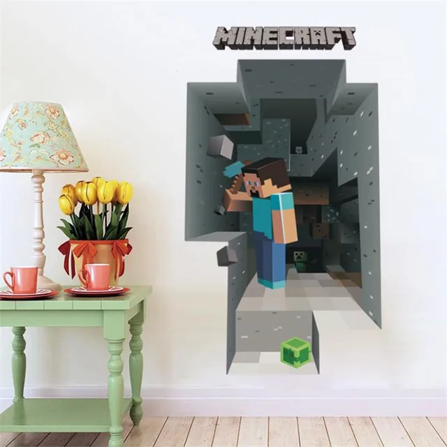 3D Minecraft nálepky na zeď - 6