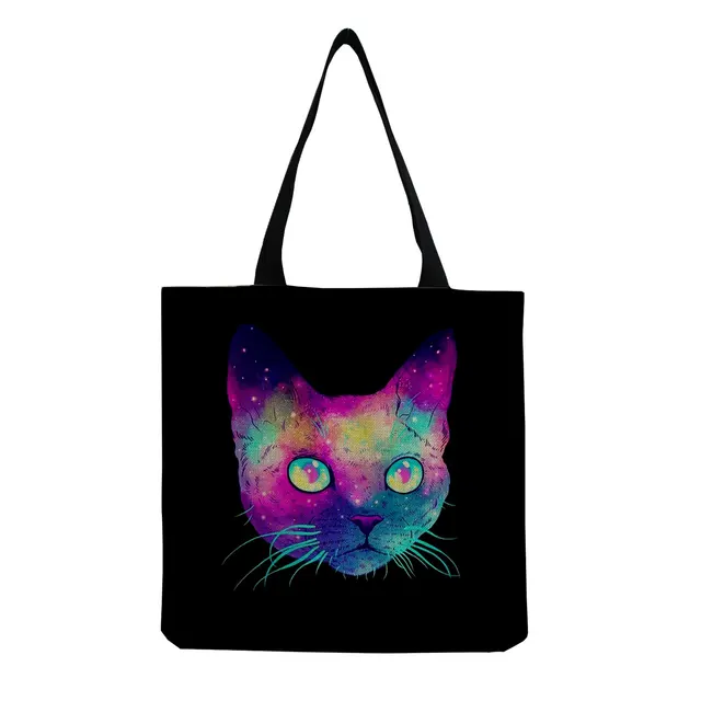 Dámská taška přes rameno s kočkou, plátěná - hm0189 Taška pro kočky