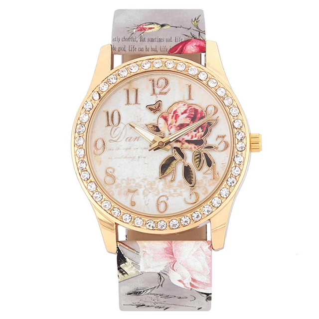 Dámské hodinky | náramkové hodinky, květinový styl - G