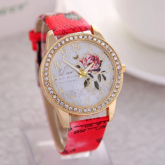Dámské hodinky | náramkové hodinky, květinový styl - H