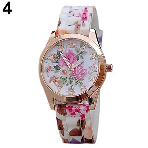 Dámské hodinky | náramkové hodinky, květinový styl - 4