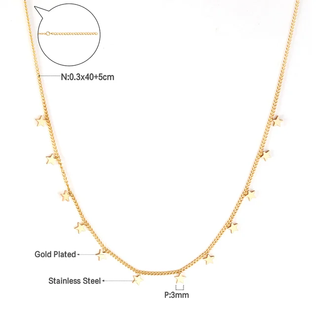 Dámský náhrdelník s přívěskem - hvězdné zlato