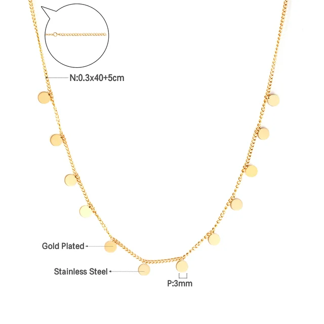 Dámský náhrdelník s přívěskem - zlaté mince