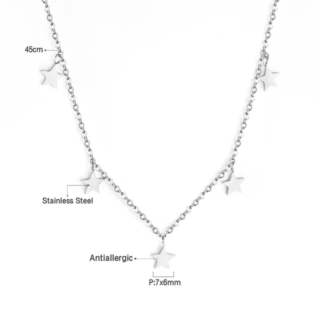 Dámský náhrdelník s přívěskem - hvězda stříbro-200013822