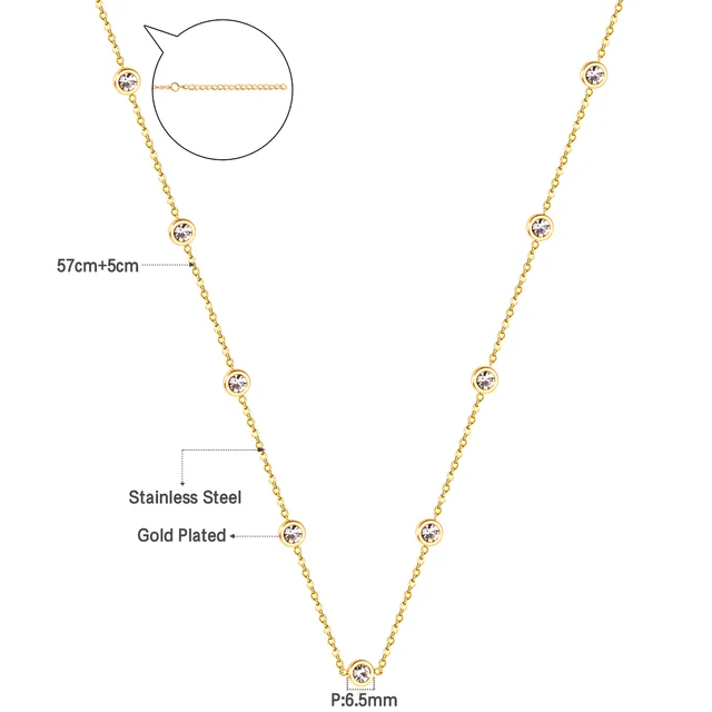 Dámský náhrdelník s přívěskem - křišťálové zlato-201673808