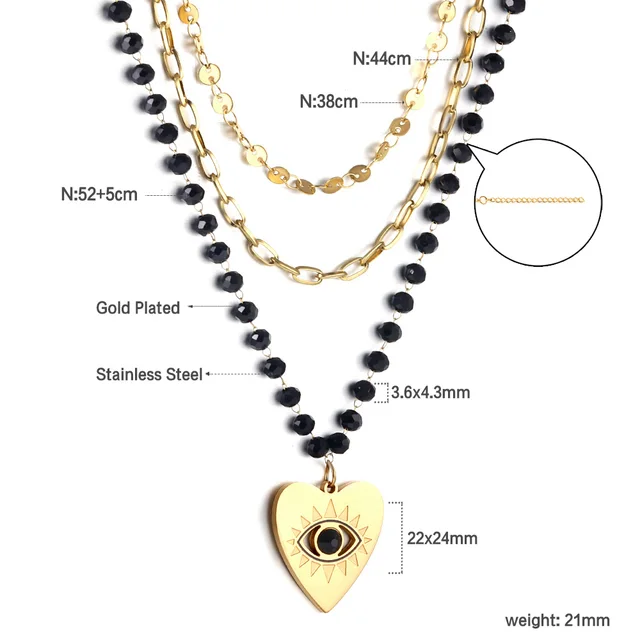 Ocelový náhrdelník s přívěskem - A74BG