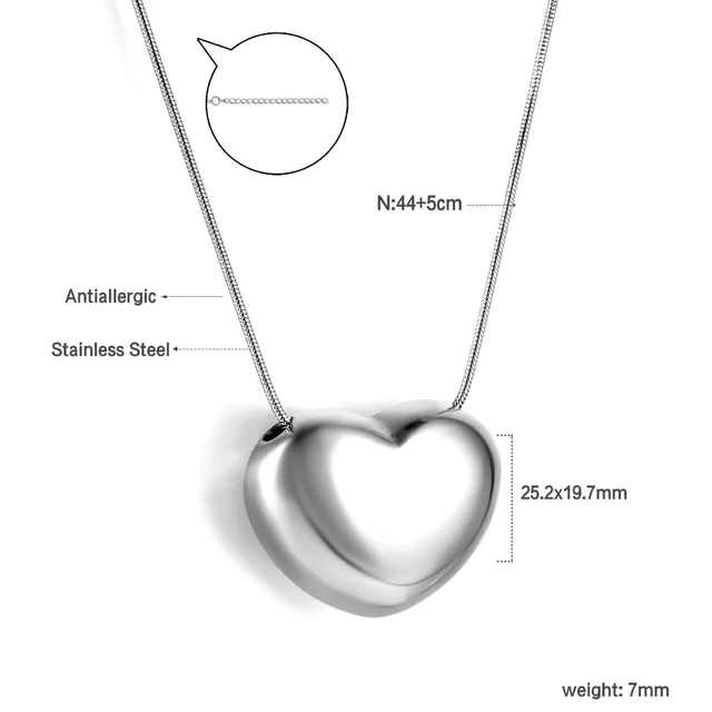 Ocelový náhrdelník s přívěskem - B04S
