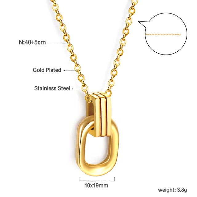 Ocelový náhrdelník s přívěskem - NE2B5501G
