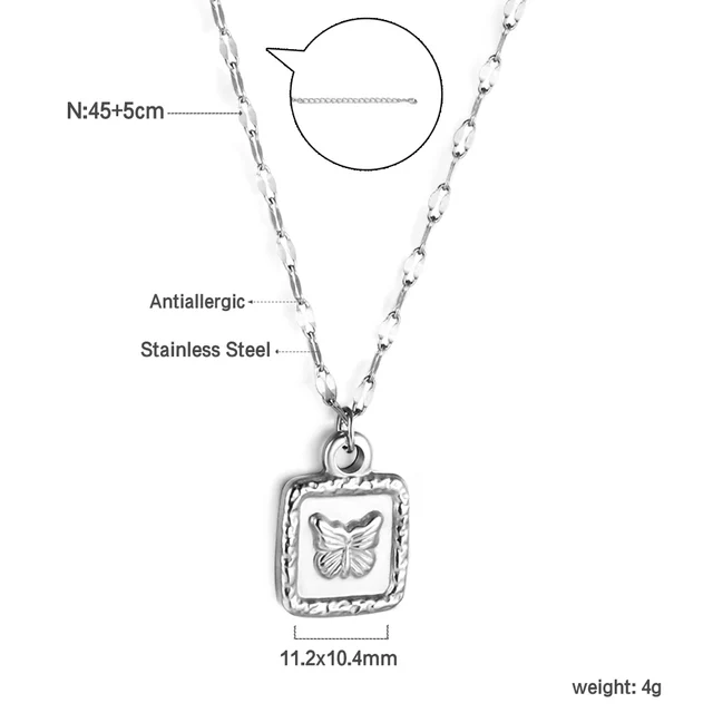 Ocelový náhrdelník s přívěskem - NE2B3101S
