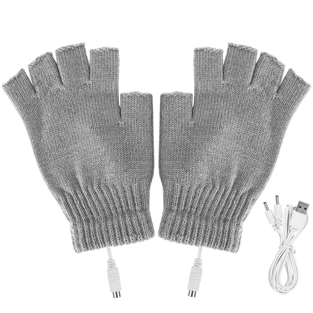 Vyhřívané rukavice | USB rukavice - různé barvy - šedé