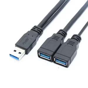 USB 3.0 kabel se dvěma konektory a adaptérem 30 cm
