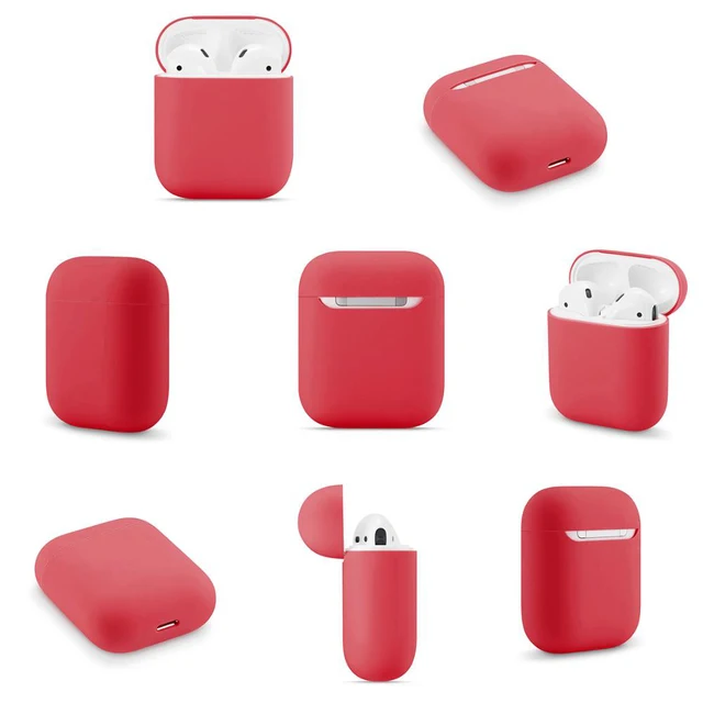 Ochranné pouzdro na nabíjecí krabičku | silikonový obal na sluchátka AirPody - Červené