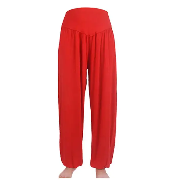 Turecké kalhoty | harémové tepláky M-XXXL - červené, XL