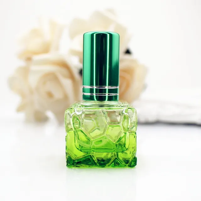 Barevná skleněná lahvička na parfém | 10ml - Zelená