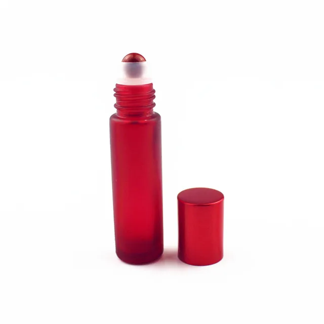 Skleněné lahvičky s roll-on aplikátorem - červený jaspis