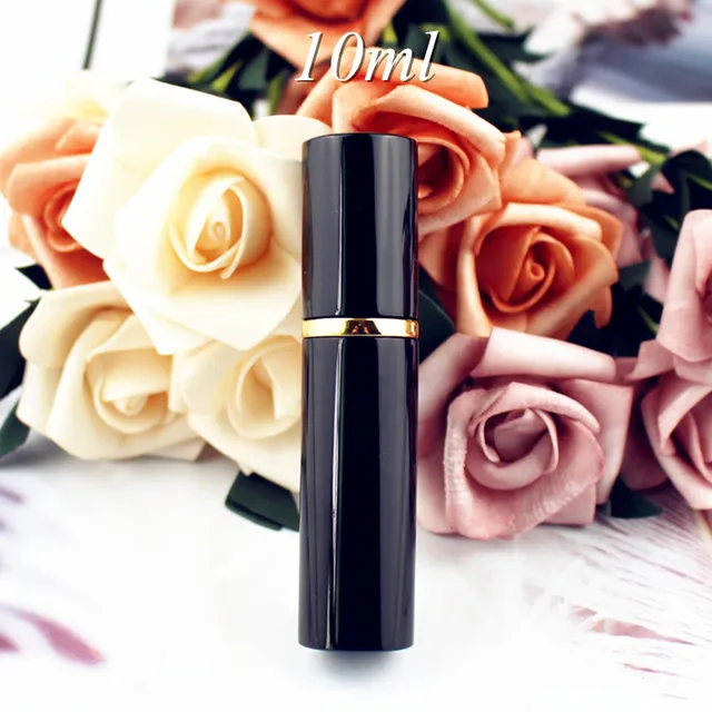 Elegantní hliníkový mini flakon na parfém - 10ml černá