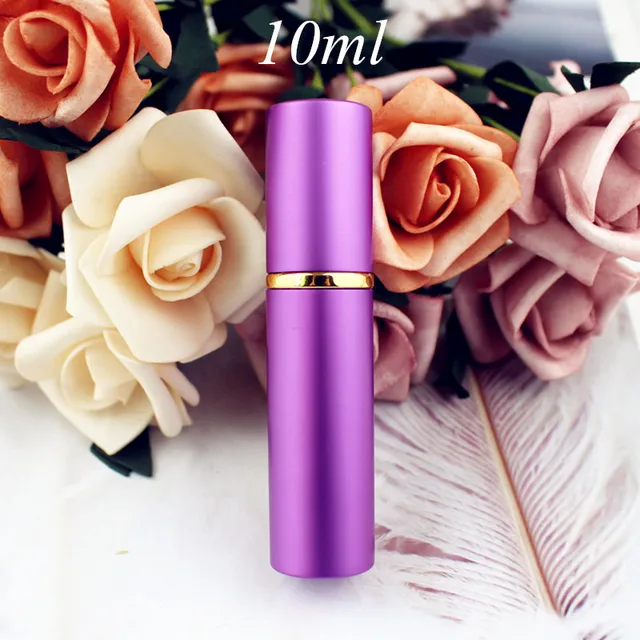 Elegantní hliníkový mini flakon na parfém - 10ml fialová