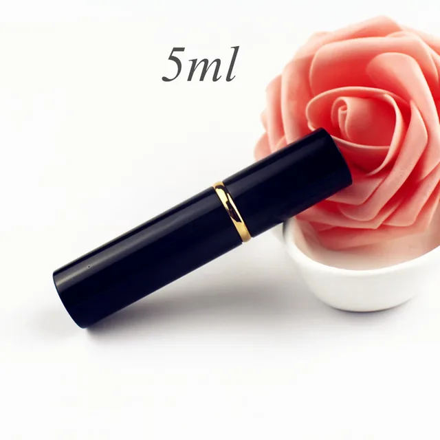 Elegantní hliníkový mini flakon na parfém - 5ml černá