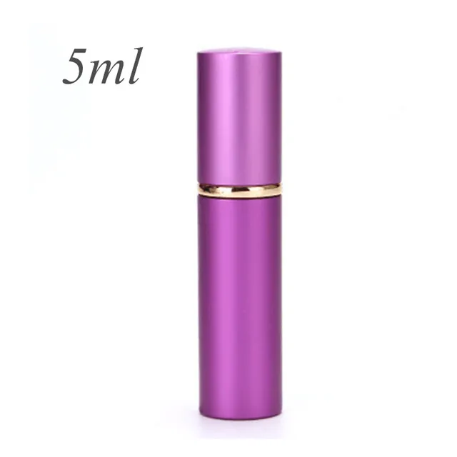 Elegantní hliníkový mini flakon na parfém - 5ml fialová