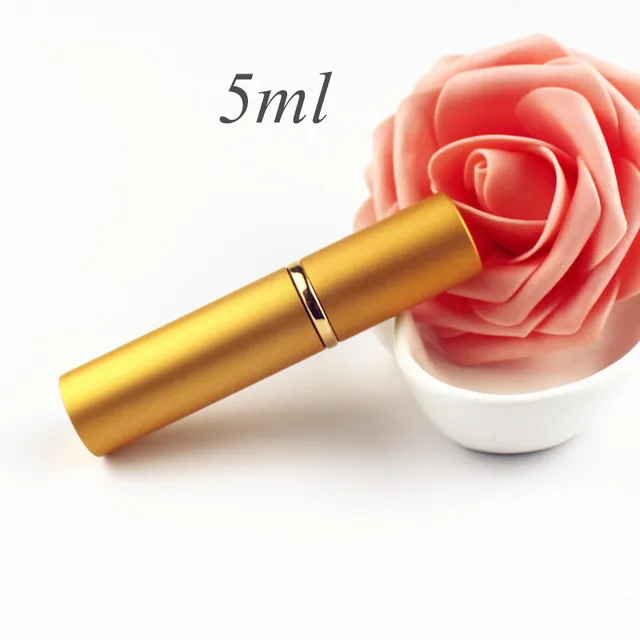 Elegantní hliníkový mini flakon na parfém - 5 ml zlata