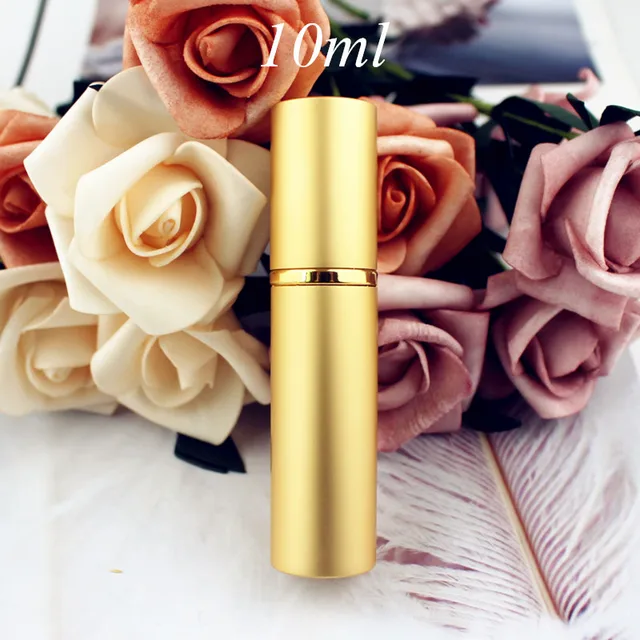 Elegantní hliníkový mini flakon na parfém - 10 ml zlata
