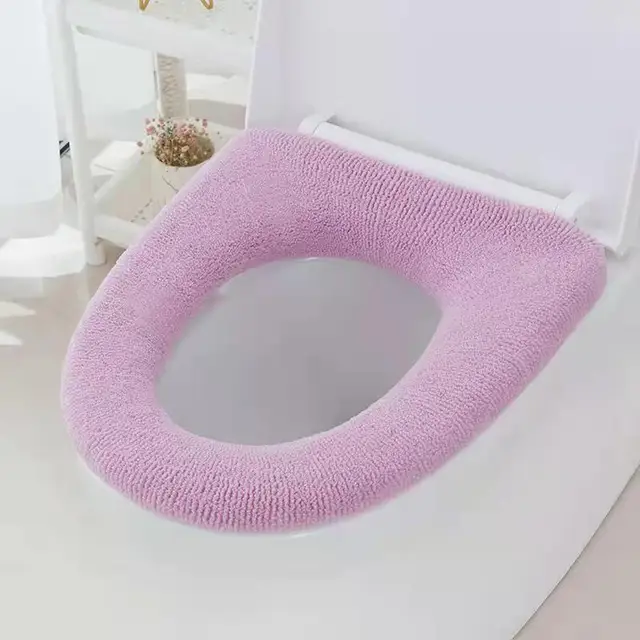 Teplý potah na toaletní sedátko | Univerzální velikost - růžový