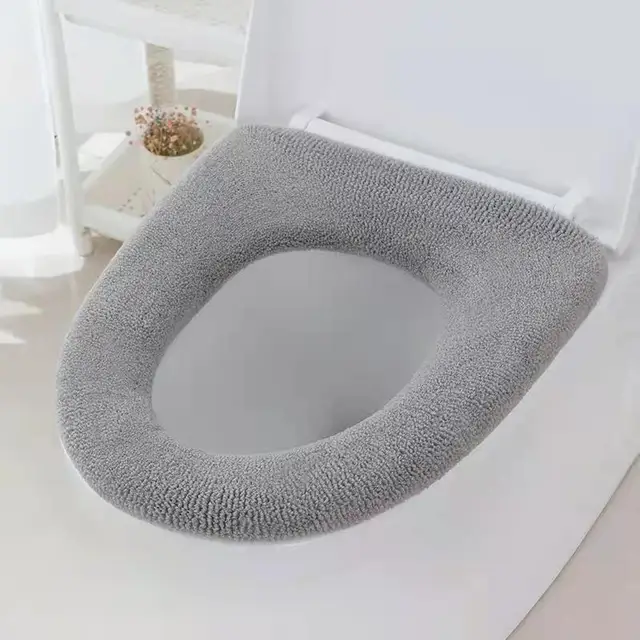 Teplý potah na toaletní sedátko | Univerzální velikost - šedá