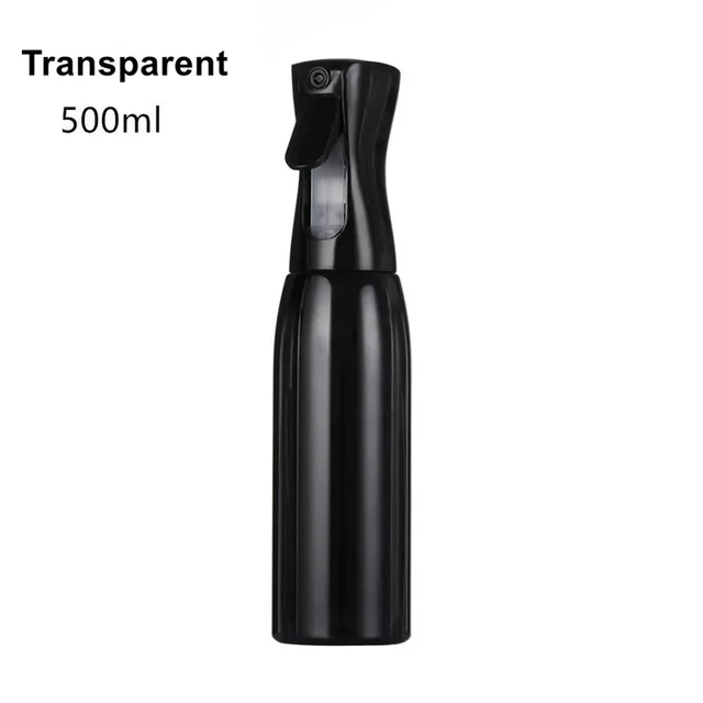 Praktická kosmetická lahev s rozprašovačem - 500 ml černá