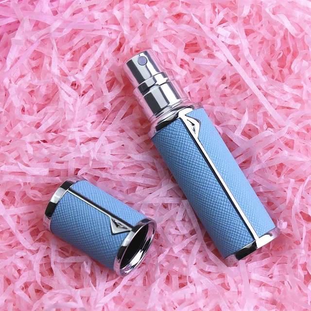 Stylová cestovní lahvička na parfém | 5ml - nebesky modrá stříbrná