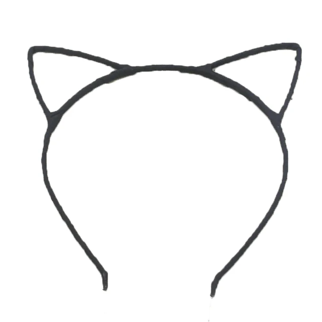 Ozdoba do vlasů | čelenka kočičí uši - černá
