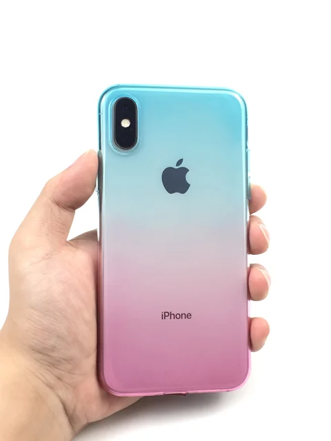 Kryt na iPhone| obal na iPhone duhový - Nebesky modrá Růžová, Pro iPhone 11