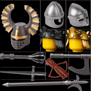 Středověké bojové sady stavebních kostek | styl Lego