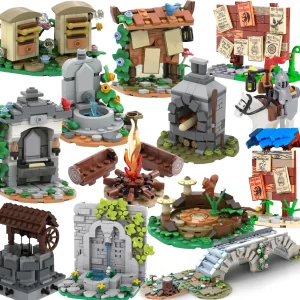 Stavební kostky s motivem středověkého města | styl Lego