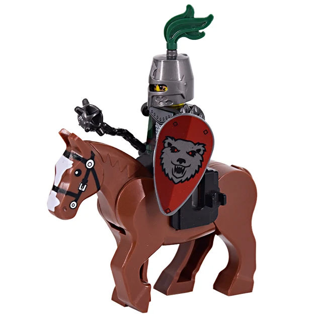Středověcí rytíři na koních | Styl lego - styl 14